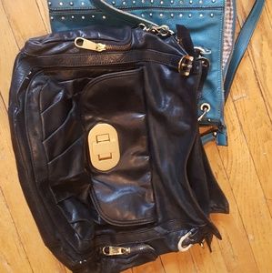 badgley mischka black bag and teal bag free